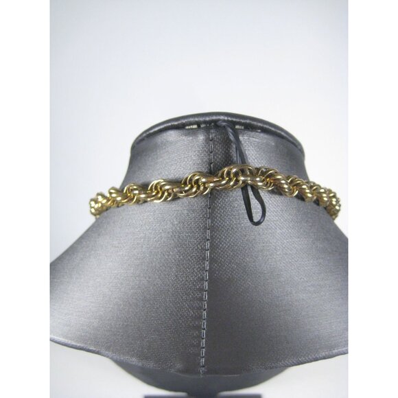 Vintage Goldtone Rope Slide Chain Necklace Faux Pearl Charms Pendant 24 Inch - Picture 10 of 11